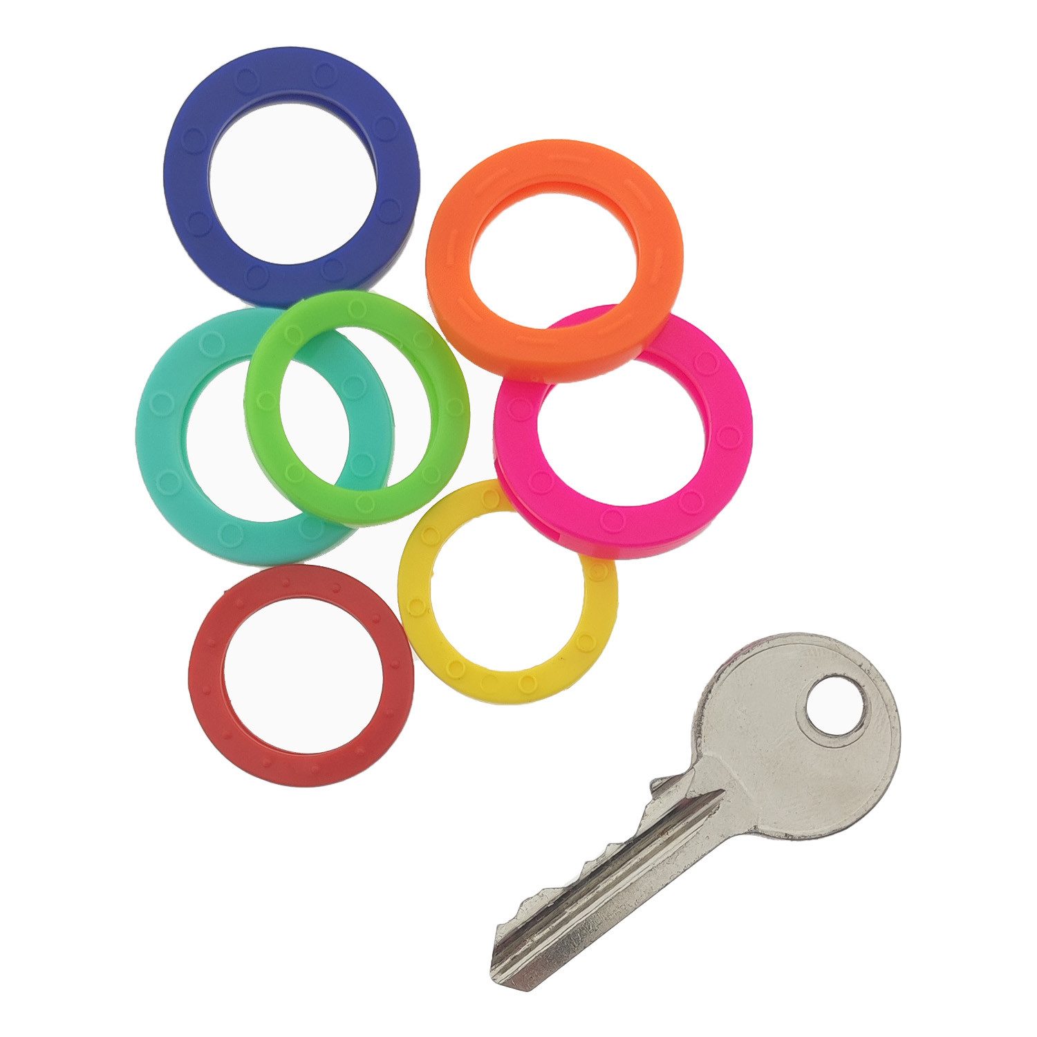 HundB Schlüsselanhänger Set Schlüssel Kennringe 7 Stück, bunt, Ø 24 mm 28 m günstig online kaufen