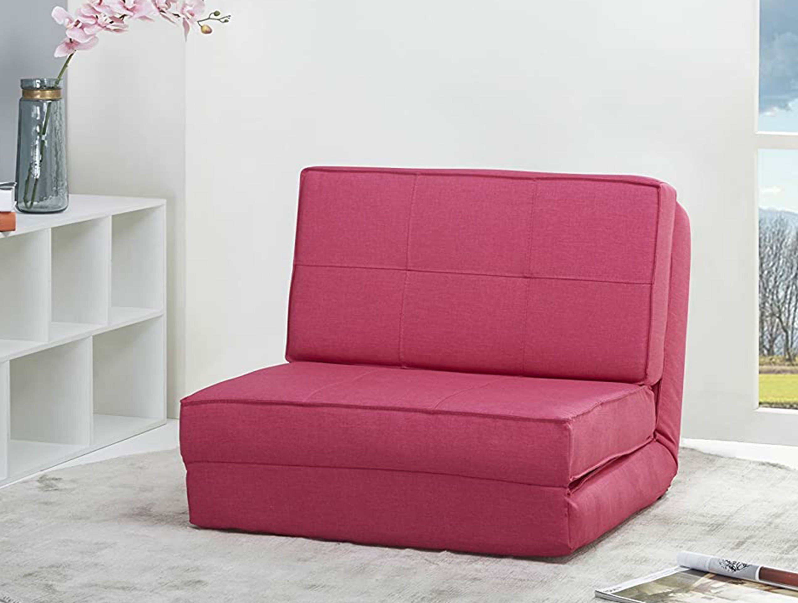 sesselseller 24 Relaxsessel Schlafsessel klein pink Stoff