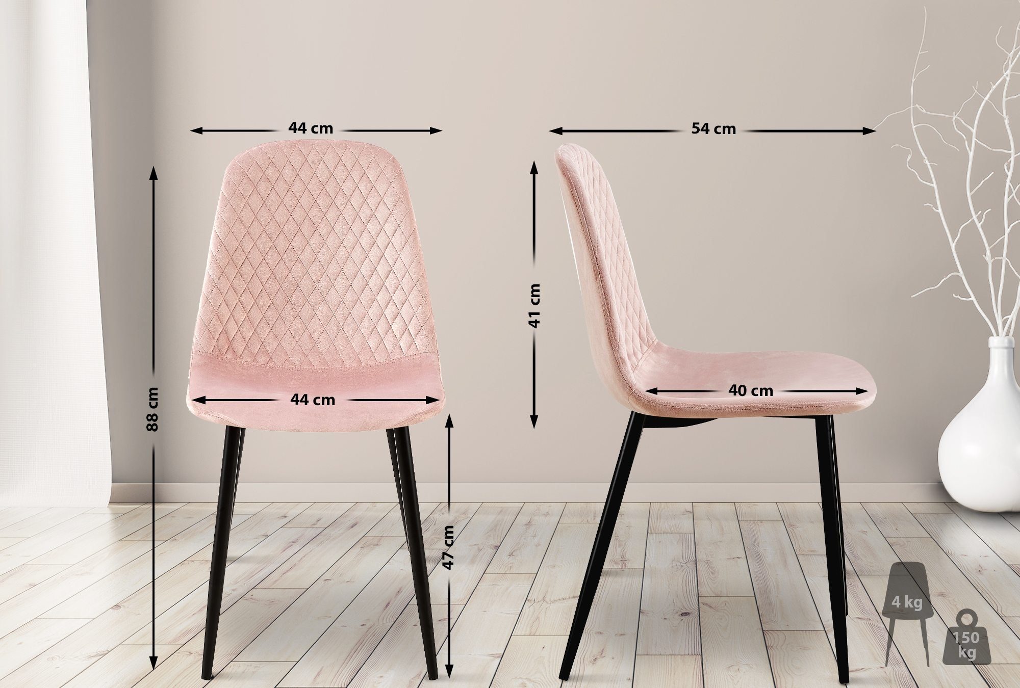 CLP Esszimmerstuhl Giverny (4er Set), mit günstig online kaufen