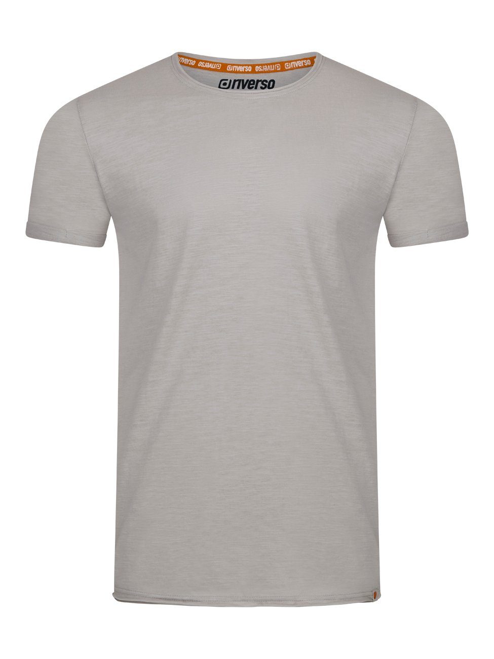 Shirt Tee Herren T-Shirt Shirt Regular riverso 100% (1-tlg) aus Fit Smoke Grey Kurzarm mit RIVLenny Basic Rundhalsausschnitt Baumwolle