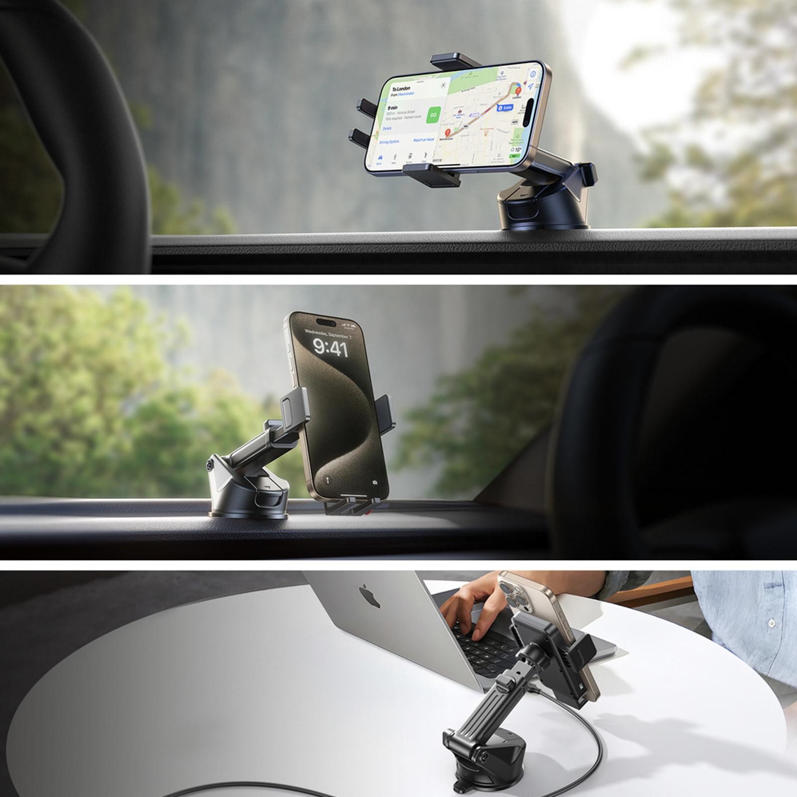JOYROOM Handy-Halterung JR-ZS241S KFZ Halterung mit wireless Ladefunktion, (bis 6,9 Zoll, Universal Smartphone Handy Halter für PKW LKW Wohnwagen) – Bild 5 von 5