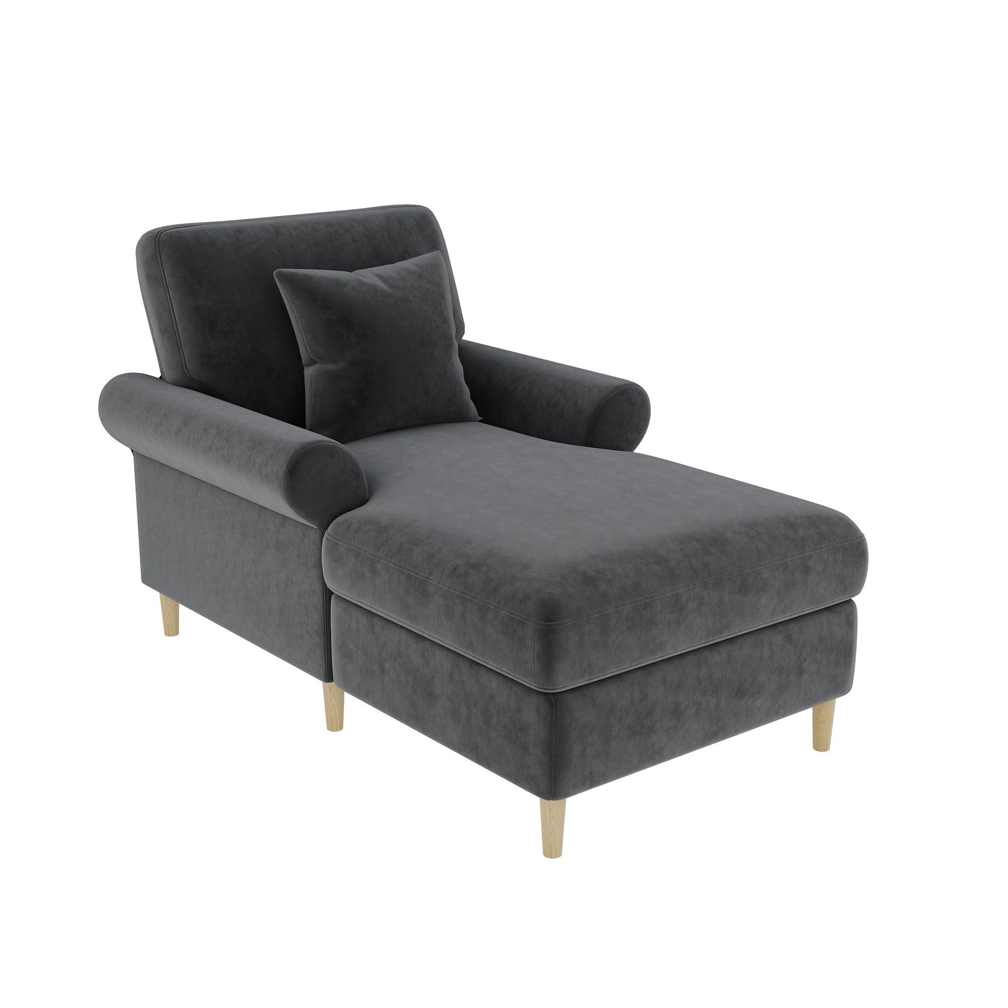 i@home Relaxsessel Gepolsterter Relaxsessel (Relaxsessel mit Hocker), Samt Gepolsterter Relaxsessel, extra groß, bequemer Lesesessel