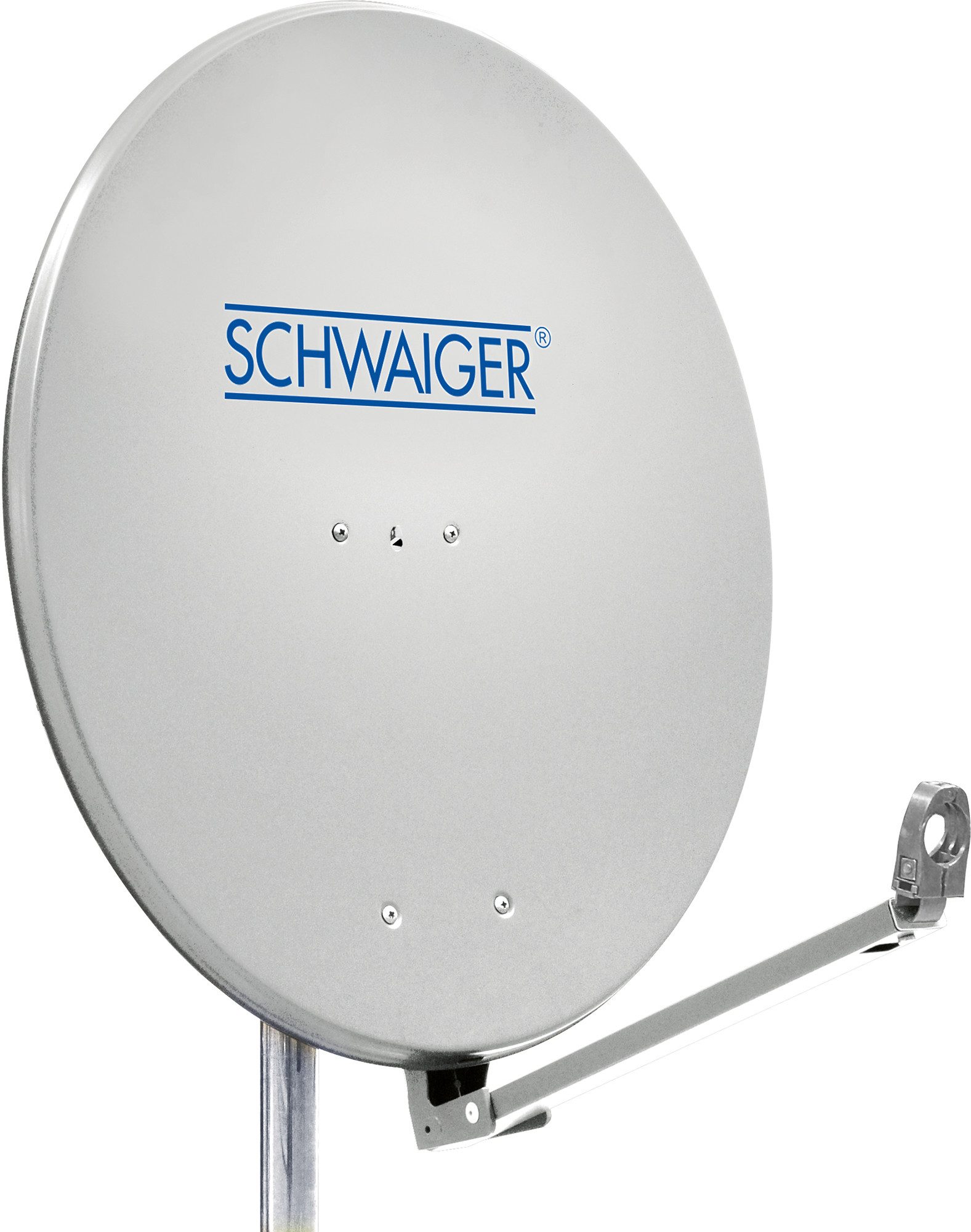 Schwaiger 714593 SAT-Antenne (88 cm, Aluminium, Quad LNB, hellgrau)