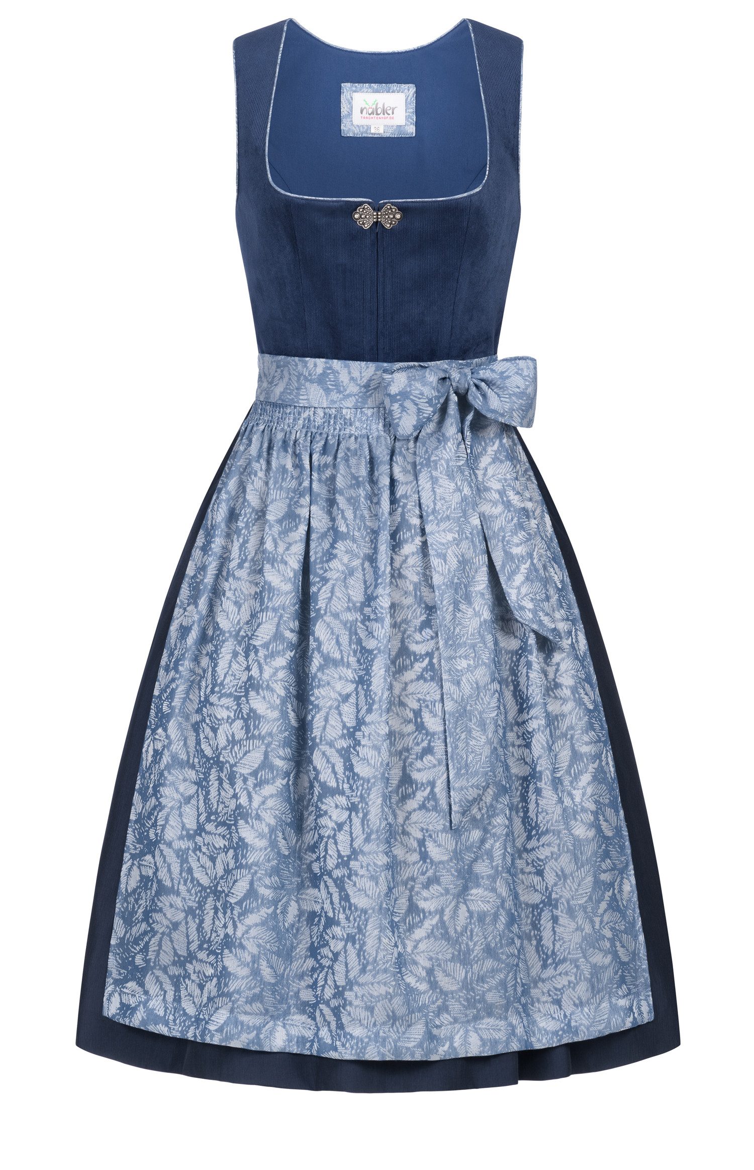 Nübler Trachtenkleid Midi Dirndl Gemma in Blau von Nübler günstig online kaufen