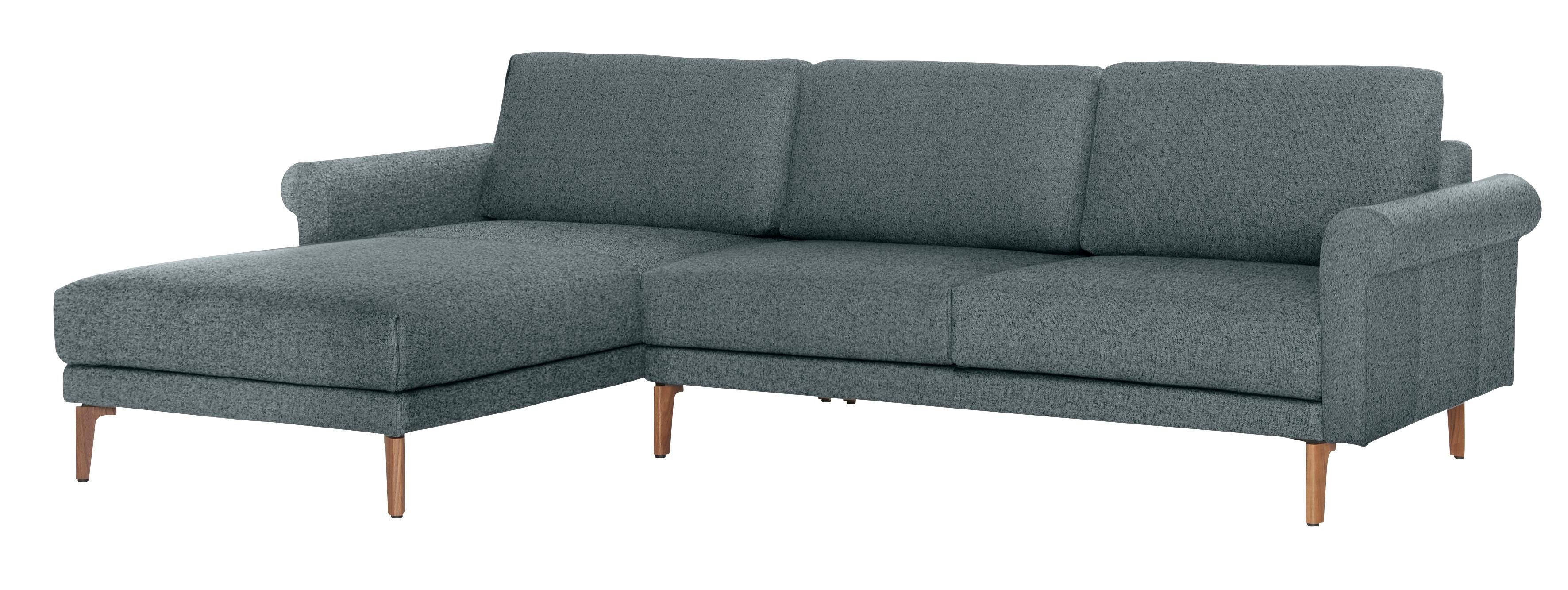 Armlehne sofa hs.450, cm, 282 Landhaus, hülsta modern Schnecke Breite Ecksofa Nussbaum Fuß