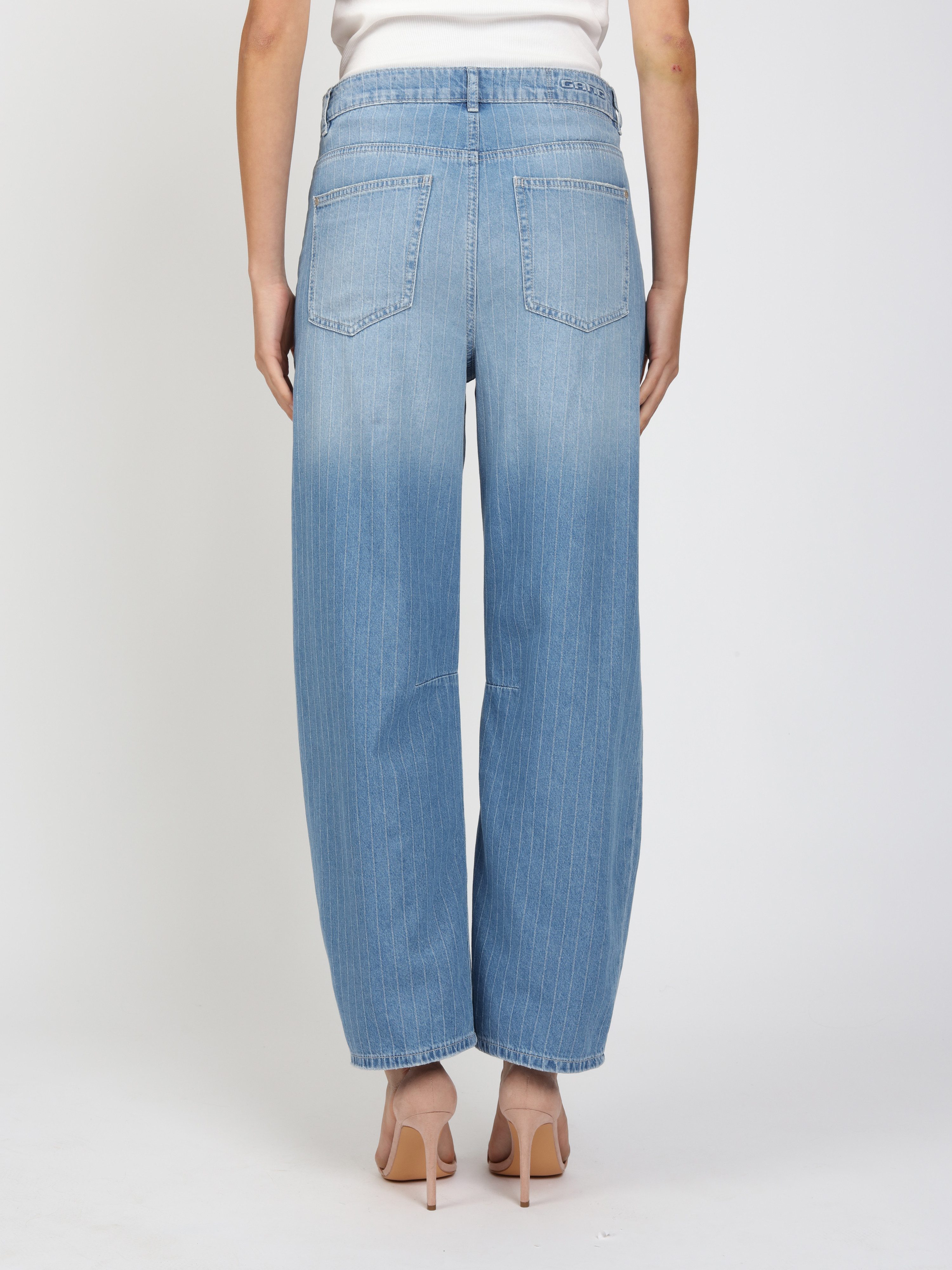 GANG Loose-fit-Jeans 94SARINA mit eingewebten Streifen, Barrel Fit