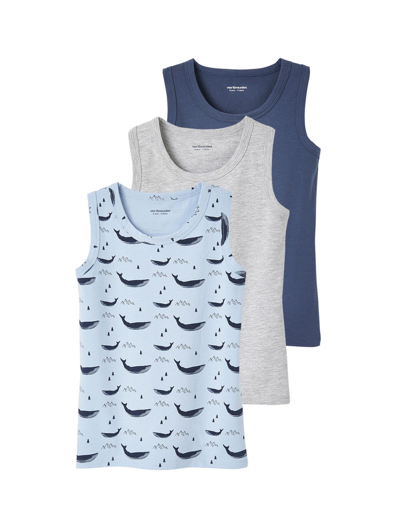 Unterhemd 3er-Pack Jungen Unterhemden BASIC