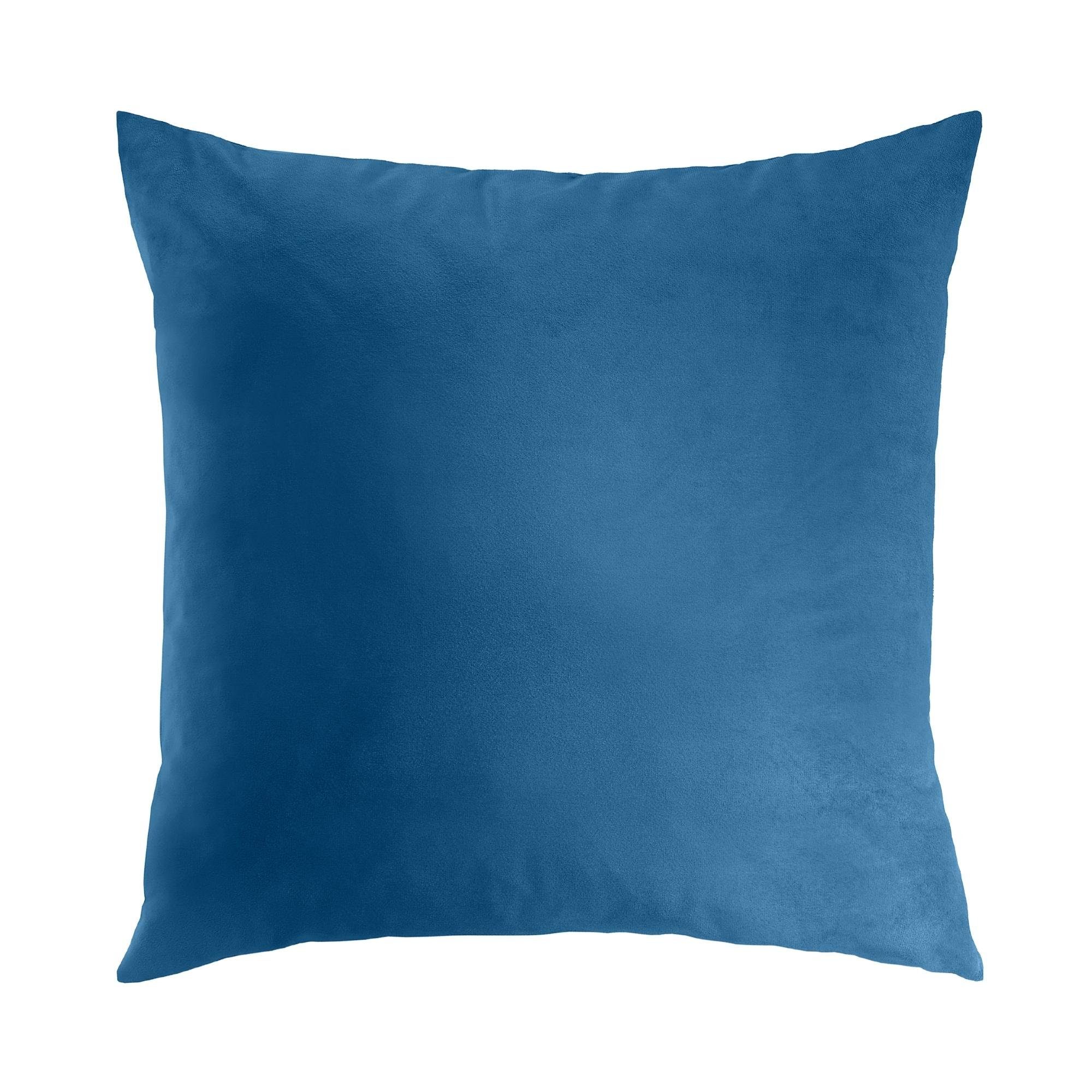 Blau/Royalblau einfarbig, waschbar, Bezug mit und Sofakissen, Mantta, Dekokissen 50x50cm REALLaxx Füllung,
