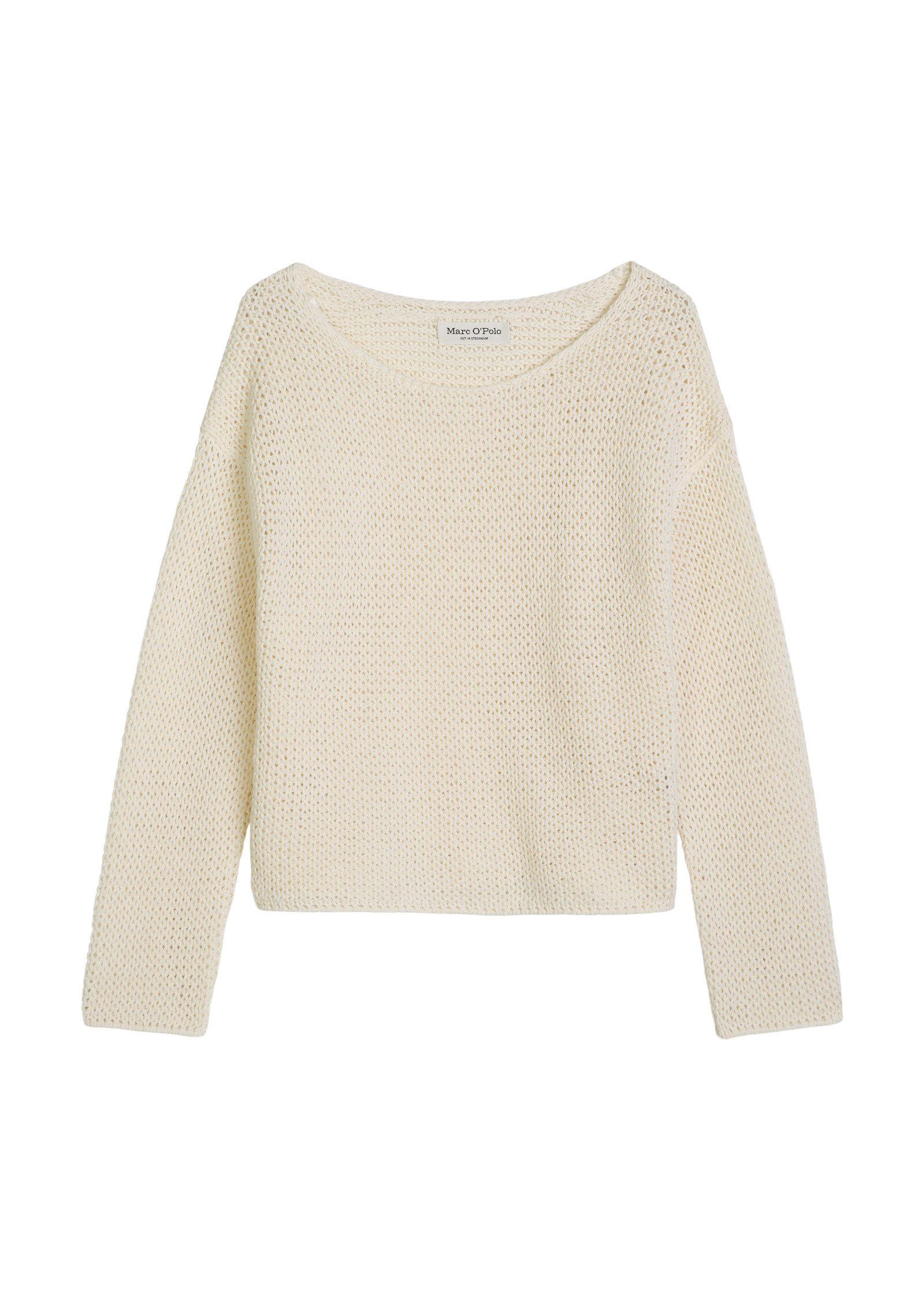Strickpullover aus Leinen-Baumwolle-Mix
