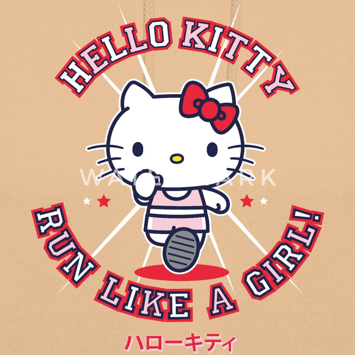 Spreadshirt Hoodie Hello Kitty Run Like A Girl Sport Unisex Hoodie (1-tlg)