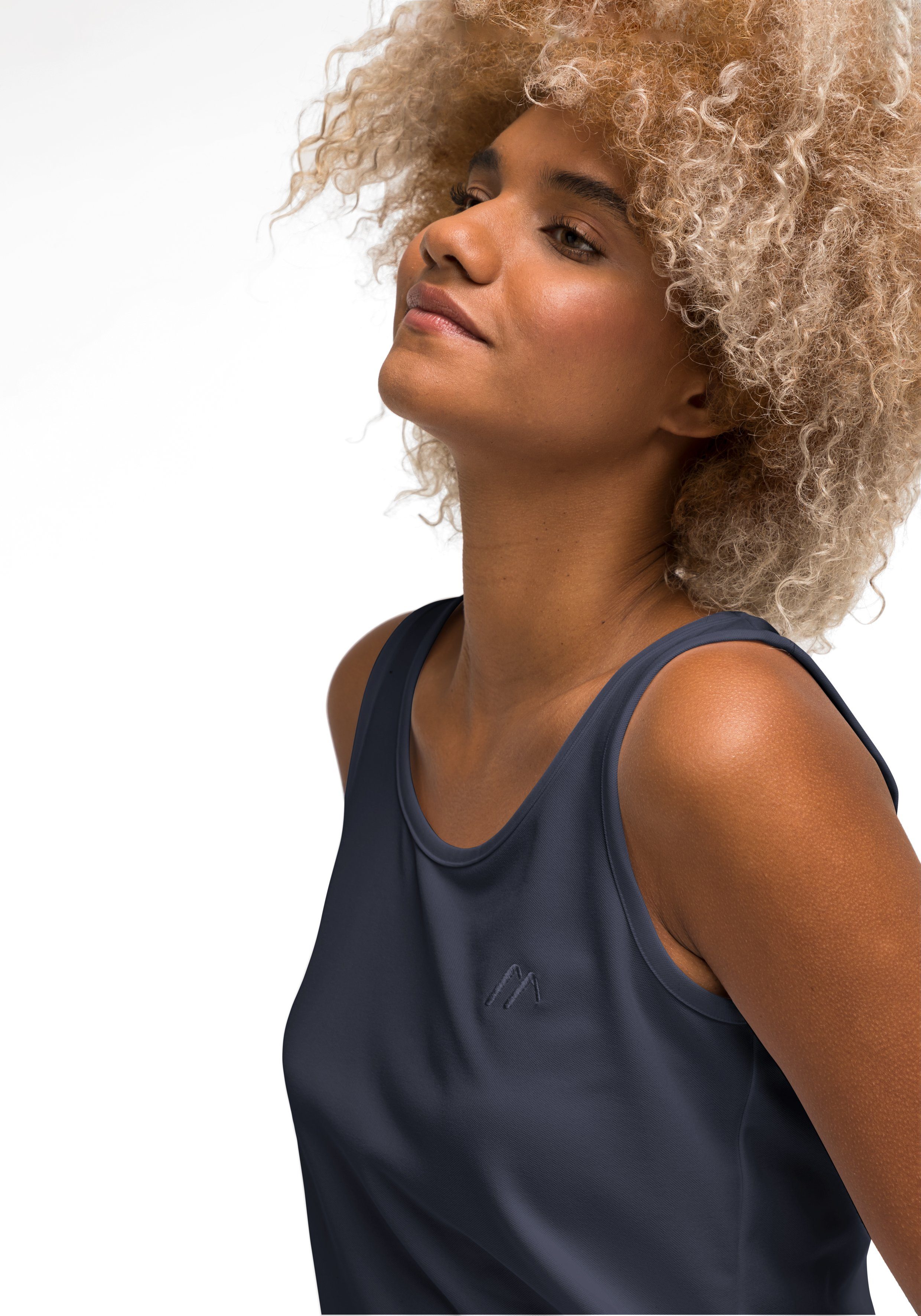 Maier Sports Funktionstop Da-Top Petra femininer Schnitt, ärmellos, aus Piqué-Ware