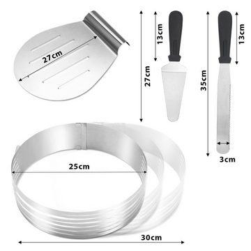 Randaco Tortenbodenteiler 4X Tortenbodenteiler Torten Set Schneidhilfe für Küche 23-30cm