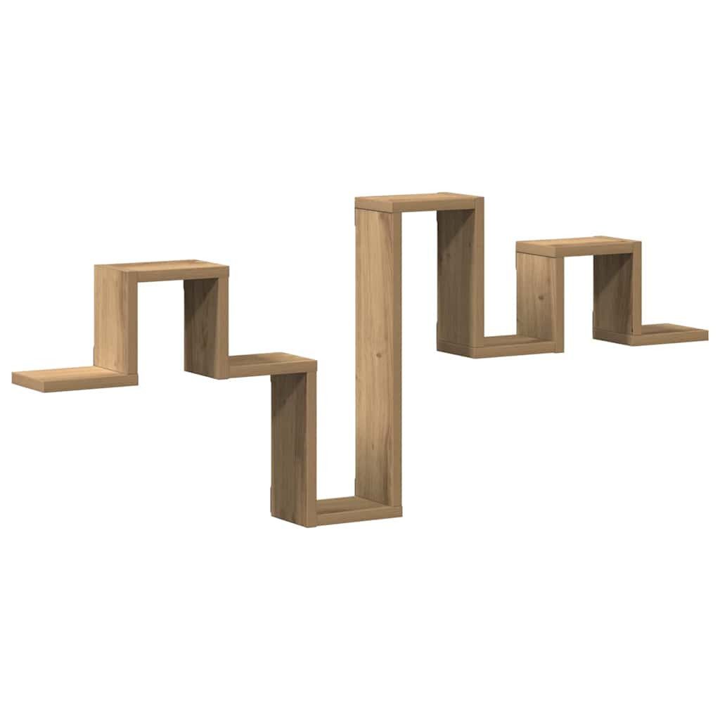 vidaXL Regal Wandregal Wandhalterung Artisan-Eiche 104,5 x 43 x 10 cm, 1-tlg.