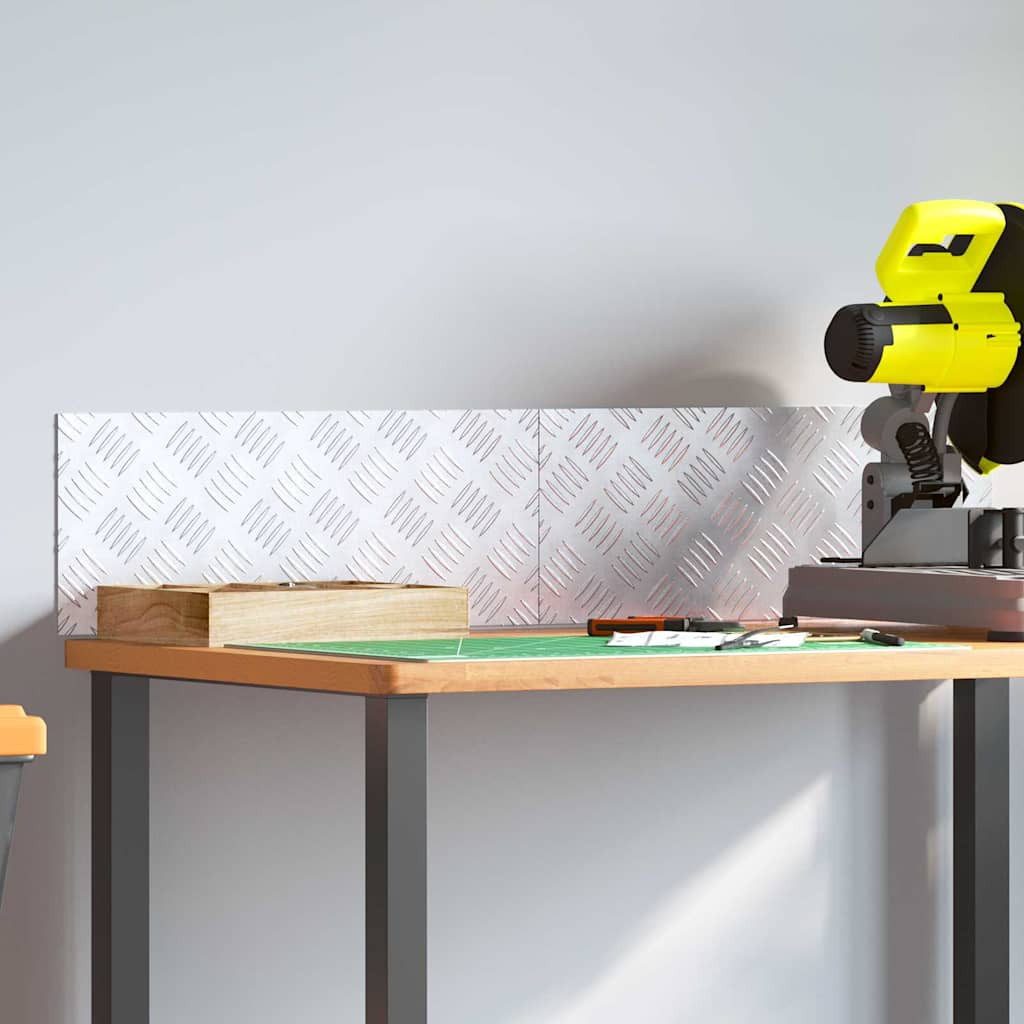 vidaXL Stufenmatte Treppe Tritt Rechtwinklig 2 pcs Silber 50 x 20 cm Aluminium, Rechtwinklig