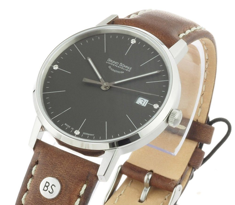 BRUNO SÖHNLE Quarzuhr Damen Uhr Stuttgart I Saphirglas Brillanten
