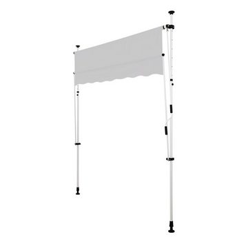 Strattore Standmarkise Klemmmarkise / Balkonmarkise Sonnenschutz 200 x 120 cm - Grau