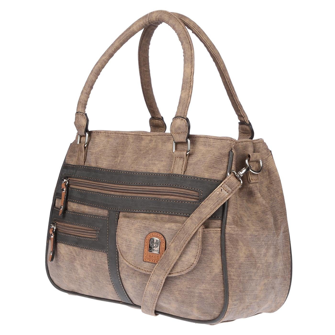 Christian Wippermann Henkeltasche Große Damen Tasche Umhängetasche Schultertasche (1 tlg), Henkeltasche