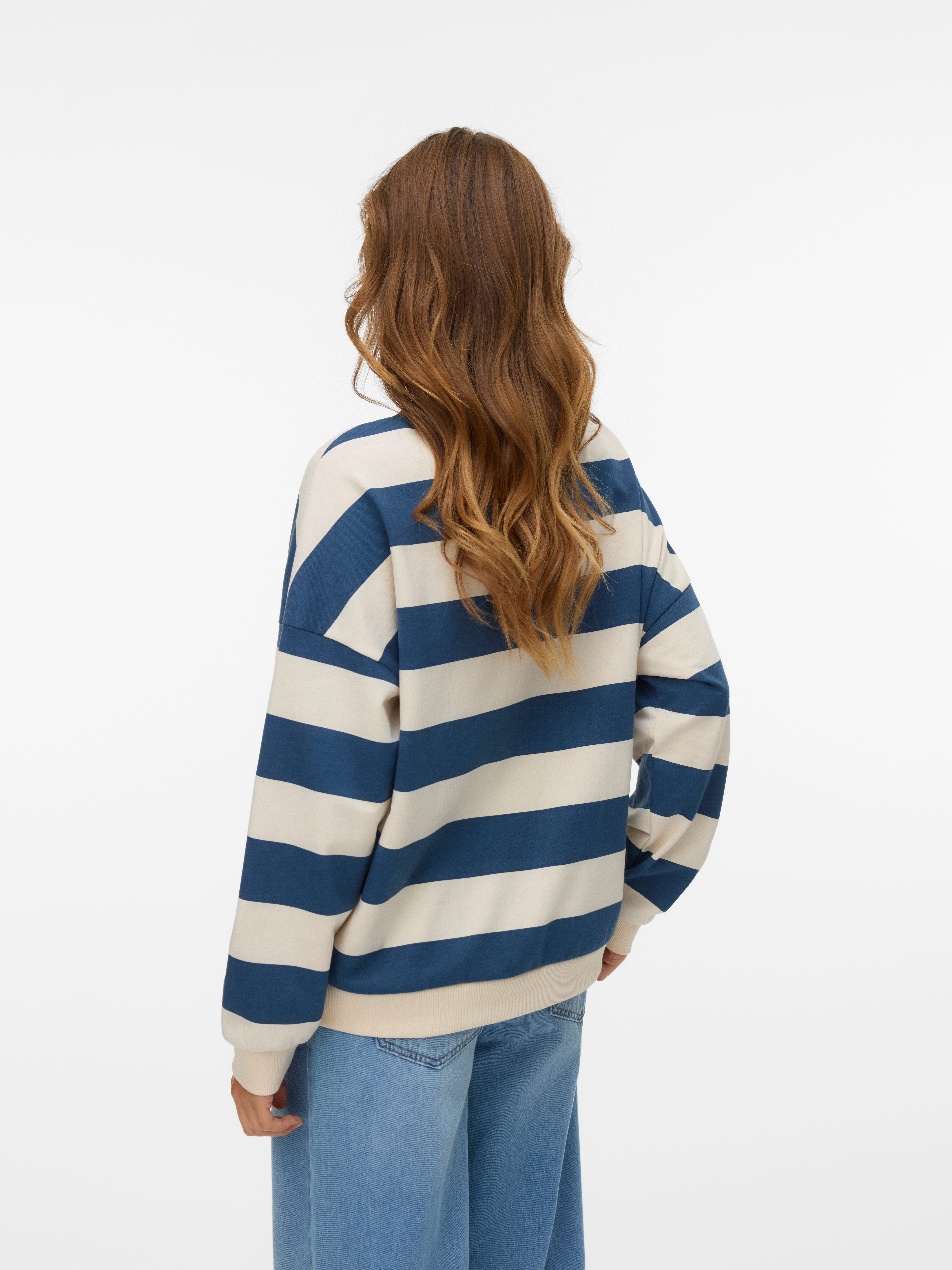 Vero Moda Sweatshirt VMVIOLA BEA LS SWEAT BOX JRS Color Block Streifen günstig online kaufen