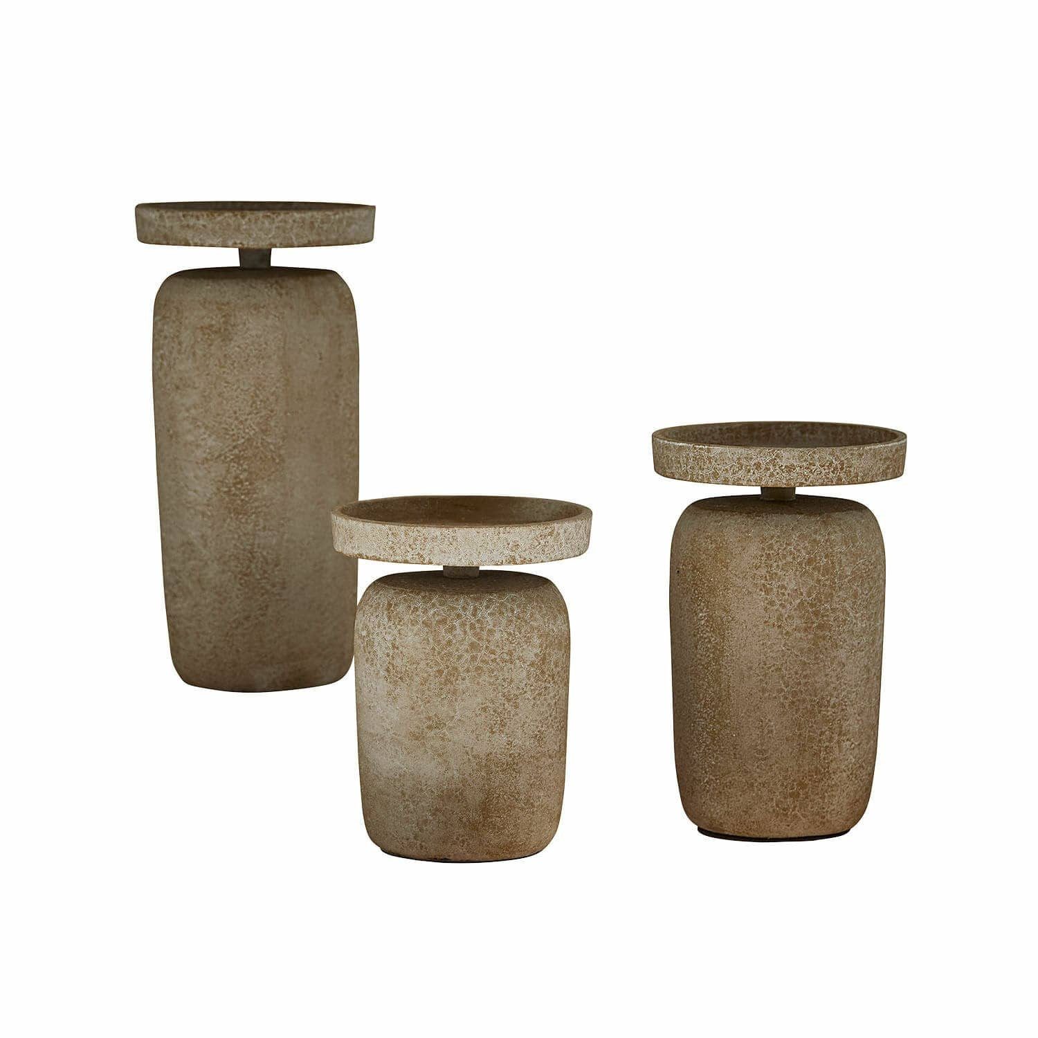 Mirabeau Kerzenständer Kerzenhalter 3er Set Amsley grau
