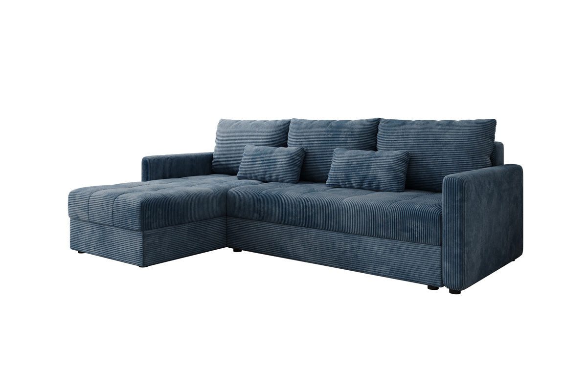 Luxusbetten24 Schlafsofa Designer Sofa Roma in Cord, mit Stauraum und Schlaffunktion