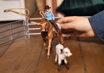 Schleich® Spielfigur FARM WORLD, Team Roping mit Cowgirl (42577)