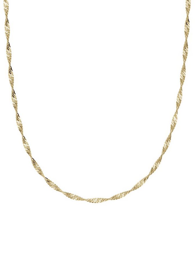 Firetti Collier Schmuck Geschenk Gold 585 Halsschmuck Halskette Goldkette  Singapur, zu Kleid, Shirt, Jeans, Sneaker! Anlass Geburtstag Weihnachten