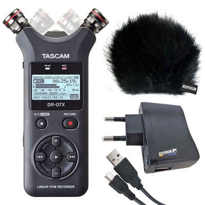 Tascam Tascam DR-07X Audio-Recorder + Zubehör-Set Digitales Aufnahmegerät
