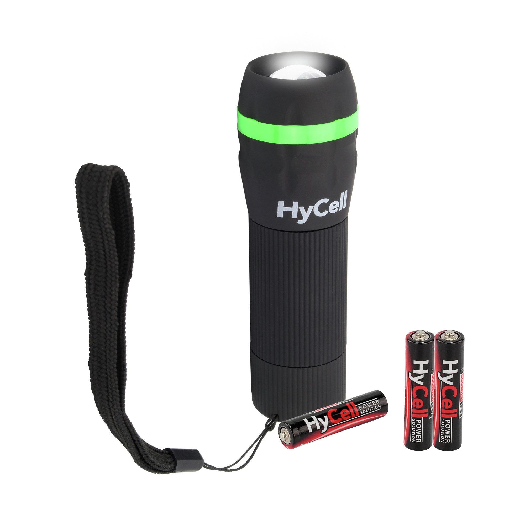 HyCell LED Taschenlampe Mini LED Taschenlampe zoombar & fokussierbar inkl. AAA Batterien von HyCell