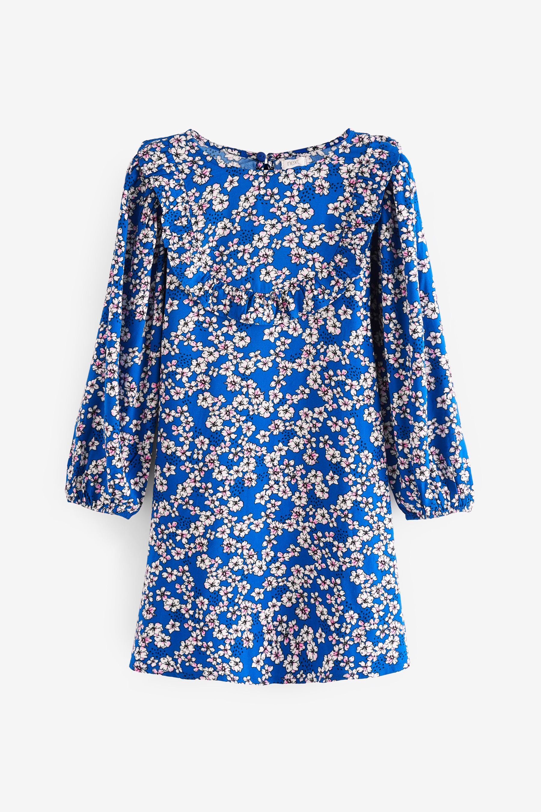 Next Druckkleid Bedrucktes Kleid (1-tlg) Cobalt Blue Floral