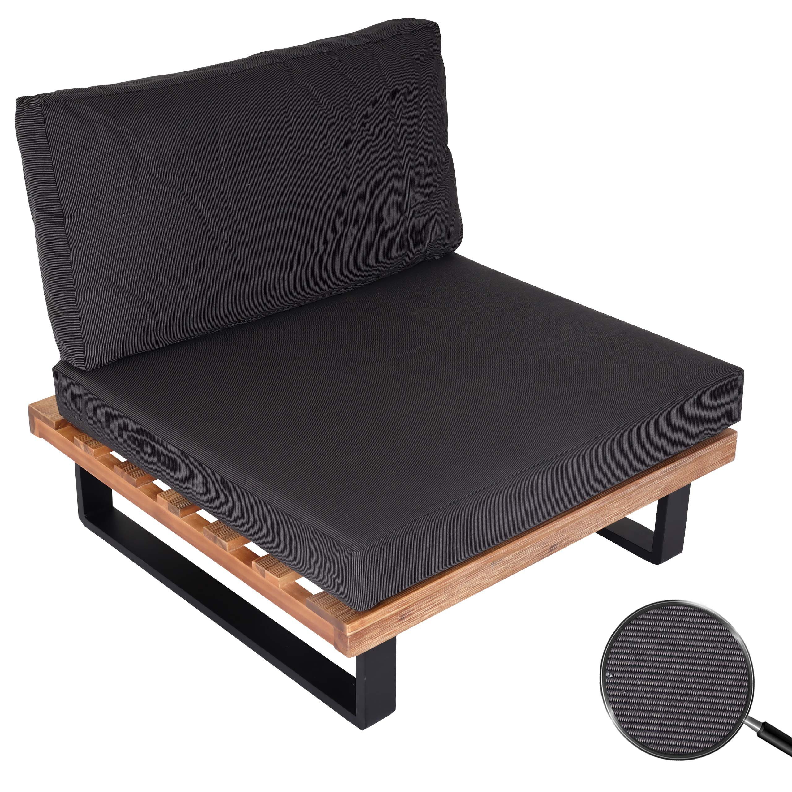 MCW Gartenlounge-Sessel MCW-H54-S, 10cm Polsterdicke, Hohe Stoffqualität 230g/m², wasserabweisender Bezug