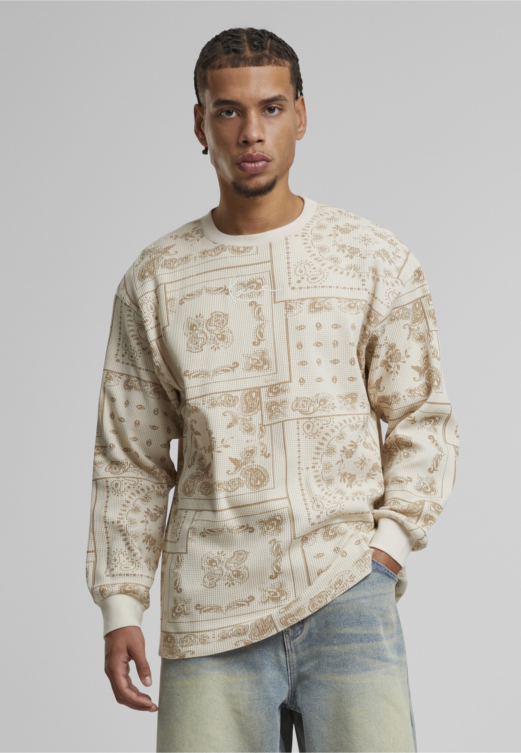Karl Kani Flanellhemd Karl Kani Signature Paisley Waffle Longsleeve (1-tlg)