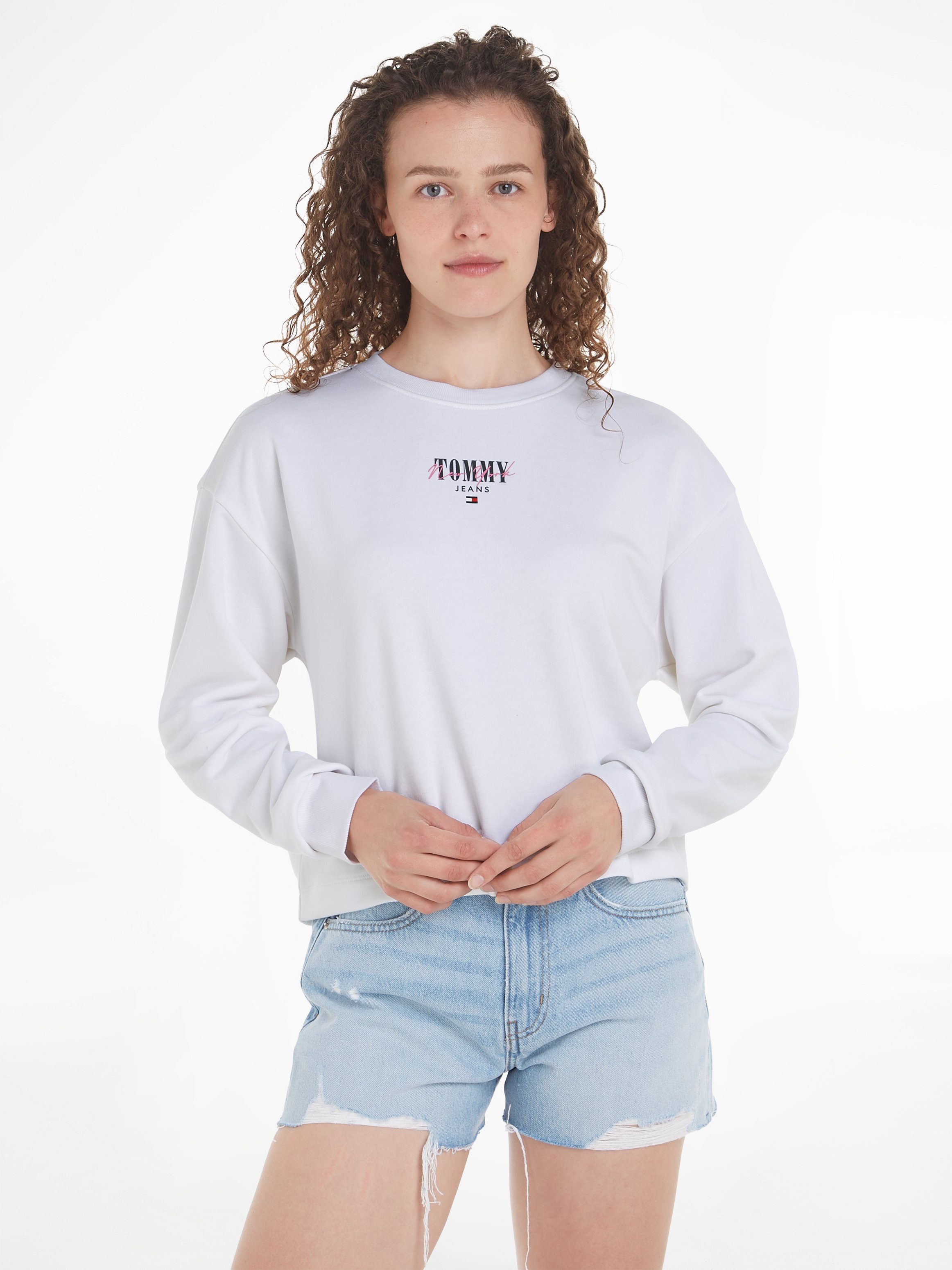 Tommy Jeans Sweatshirt TJW RLX ESSENTIAL LOGO CREW EXT mit Tommy Jeans Logo-Schriftzug