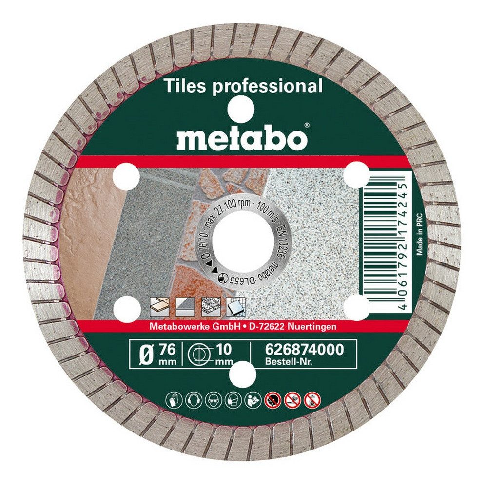 metabo Trennscheibe, Ø 76 mm, Diamant 76 x 10 mm Fliesen professional