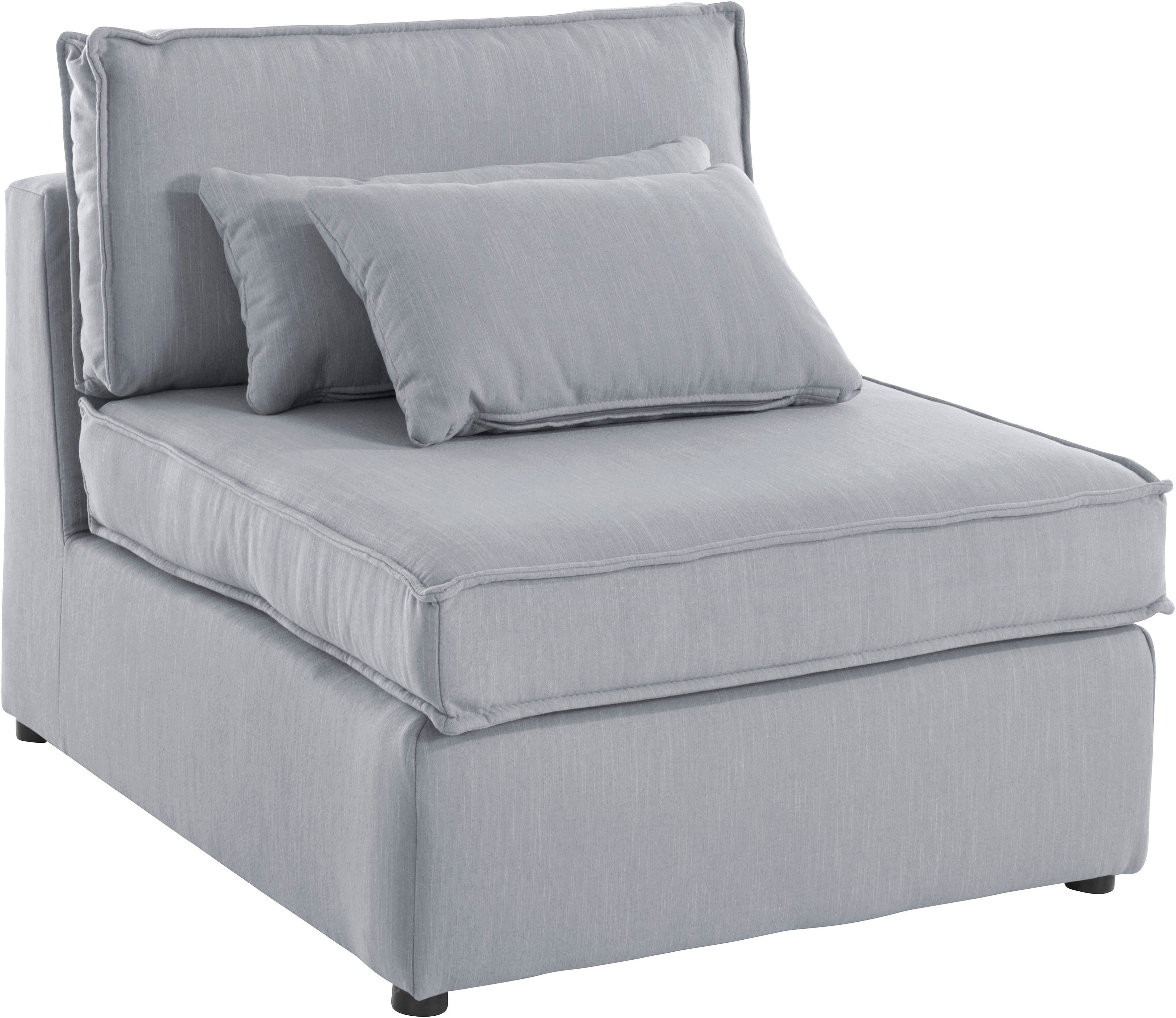 Sitzkomfort, als Individuell auch fester andere fest Sofa-Mittelelement RAUM.ID Teil kombinieren - Modulsofas, eines in Module an montierbar zu Florid, Cord,