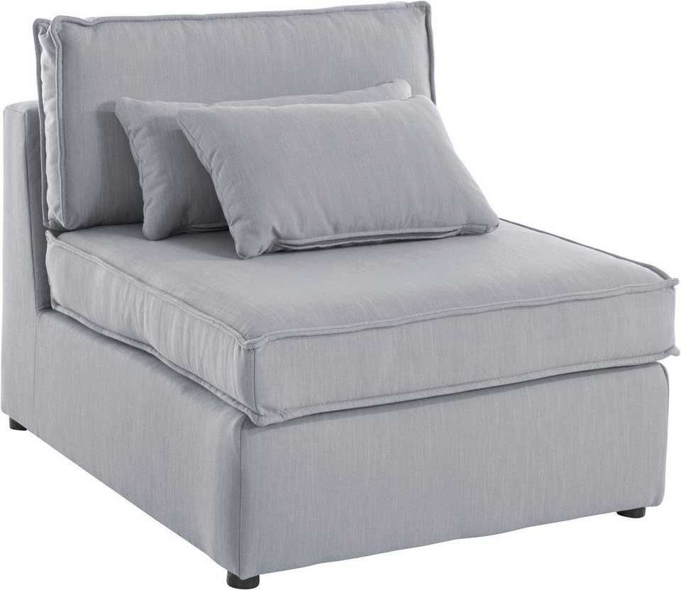 RAUM.ID Sofa-Mittelelement Florid, als Teil eines Modulsofas, fester  Sitzkomfort, auch in Cord, Individuell zu kombinieren - fest montierbar an  andere Module