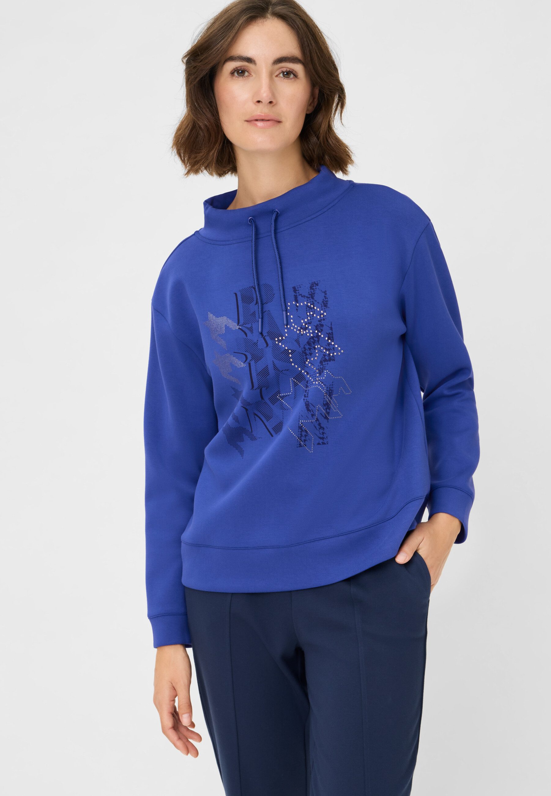 Olsen Sweatshirt mit Stehkragen