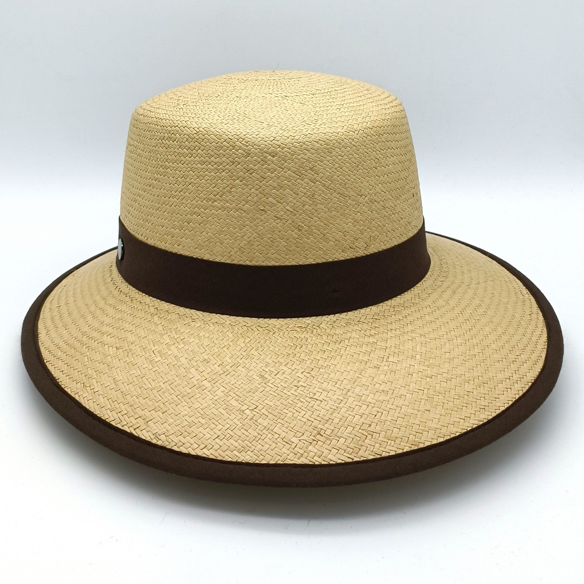 Vintimilla Strohhut Damen Panama Visera stone / cafe