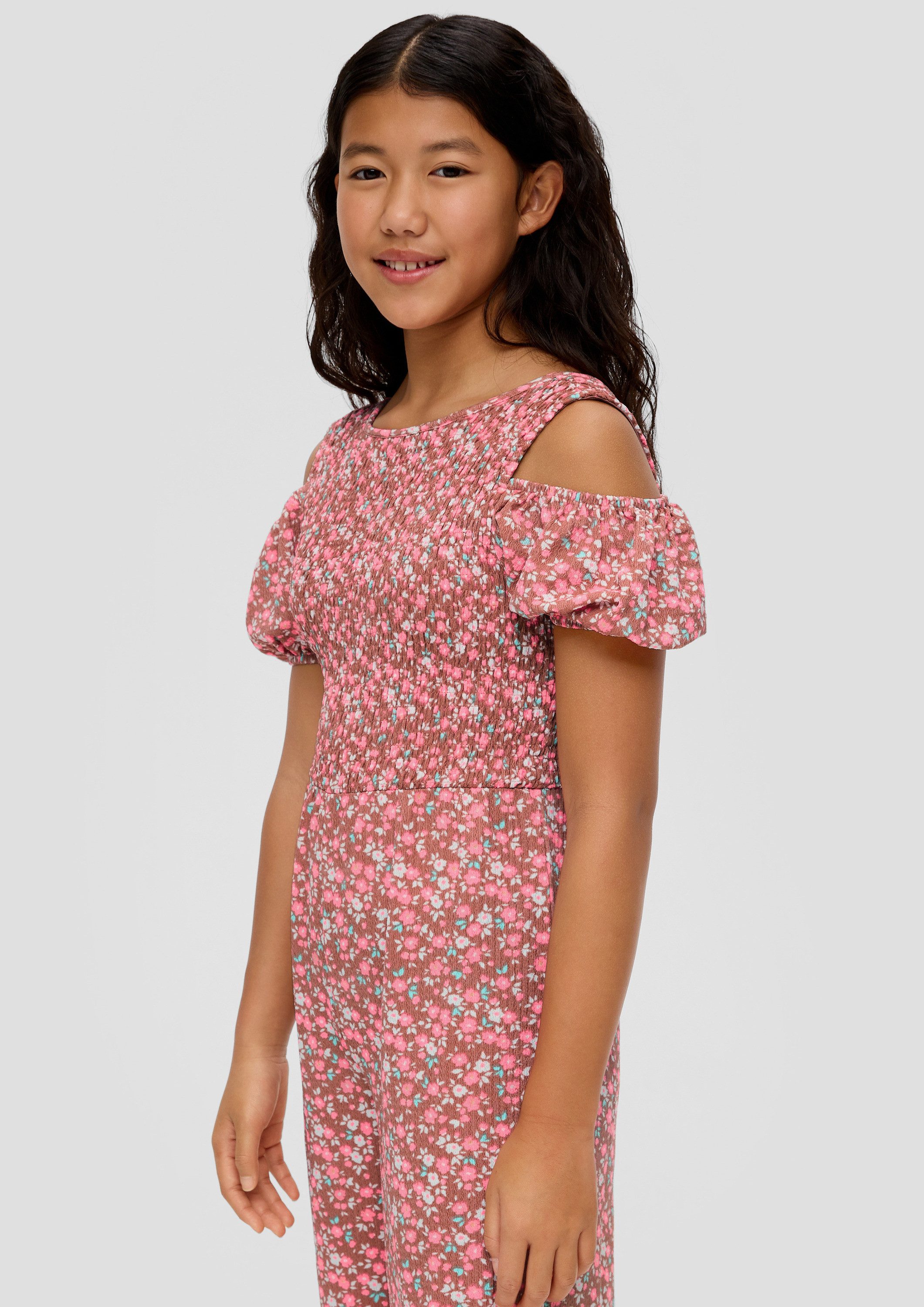 s.Oliver Jumpsuit Overall Jumpsuit mit Smok-Detail