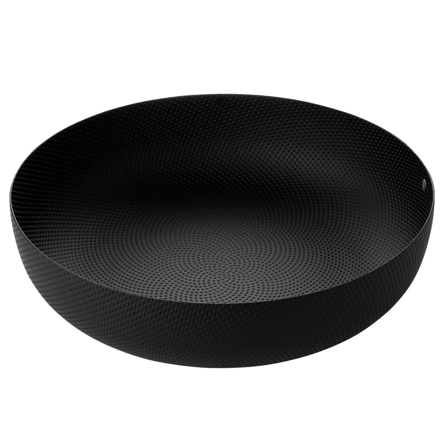 Alessi Dipschale Schale schwarz 29 cm Jasper Morrison, Stahl