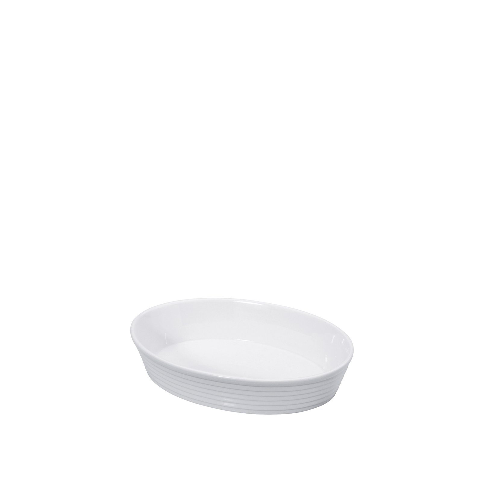 Küchenprofi weiß, Burgund, Bauernform (1-St) Porzellan, Auflaufform oval
