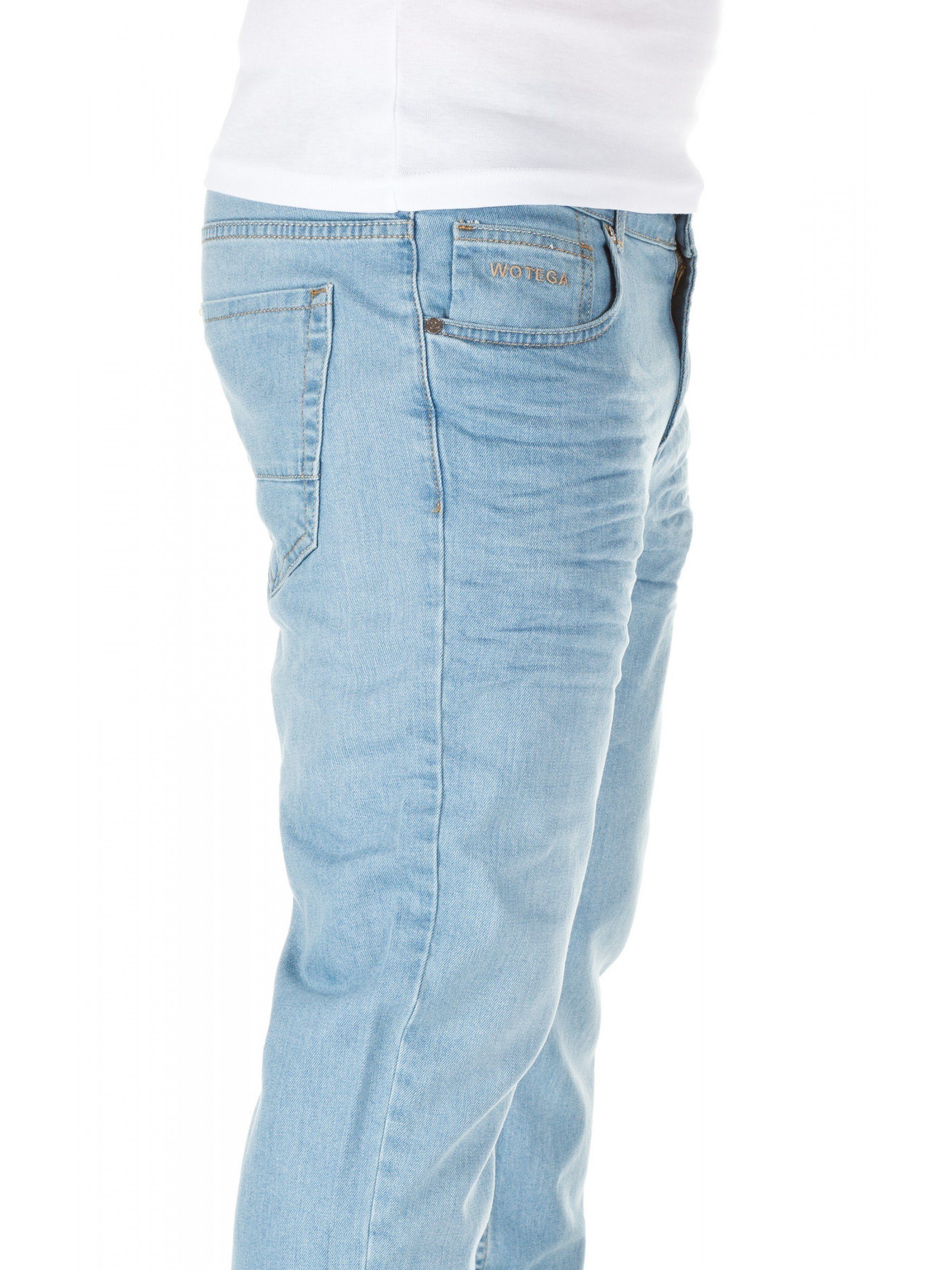 Blau denim Travis WOTEGA 411) (blue Jeans Slim-fit-Jeans