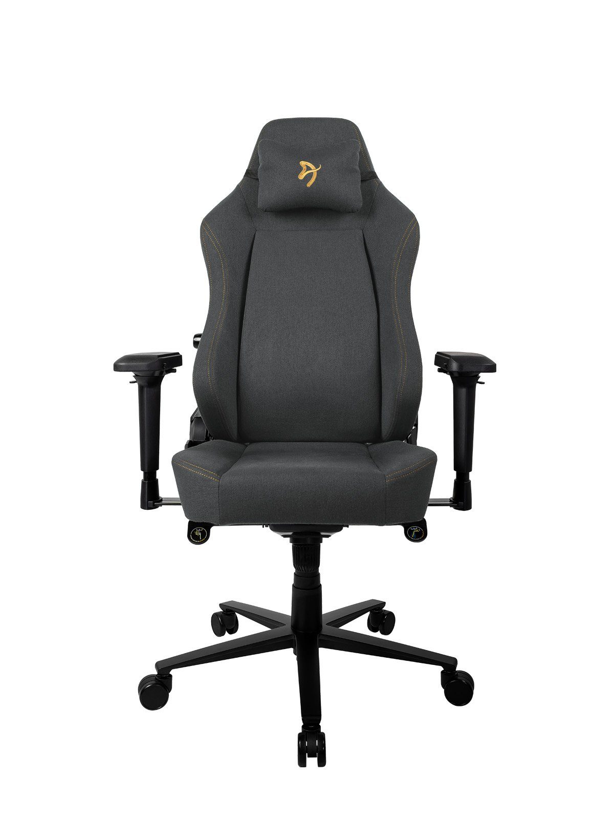 Primo Arozzi Logo Gaming Goldenes Gaming-Stuhl Stoff Stuhl Arozzi - - Gewebter