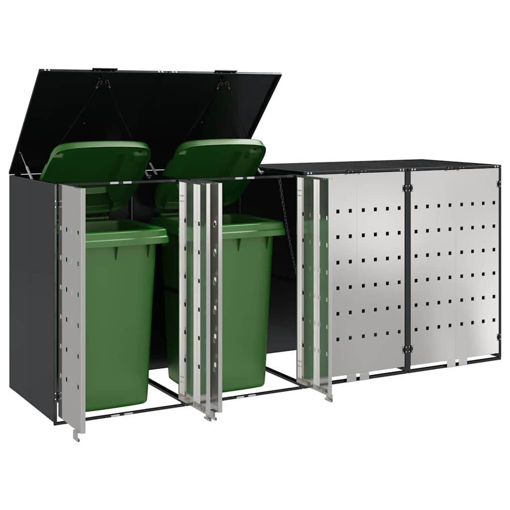 vidaXL Mülltonnenbox 272 x 77,5 x 115,5 cm Mülltonnenverkleidung Mülltonnenbox Abfalltonnen