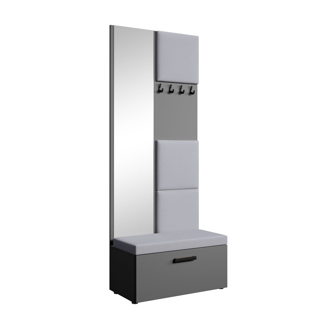 Beautysofa Garderobenschrank MARGARET III mit gepolsterten günstig online kaufen