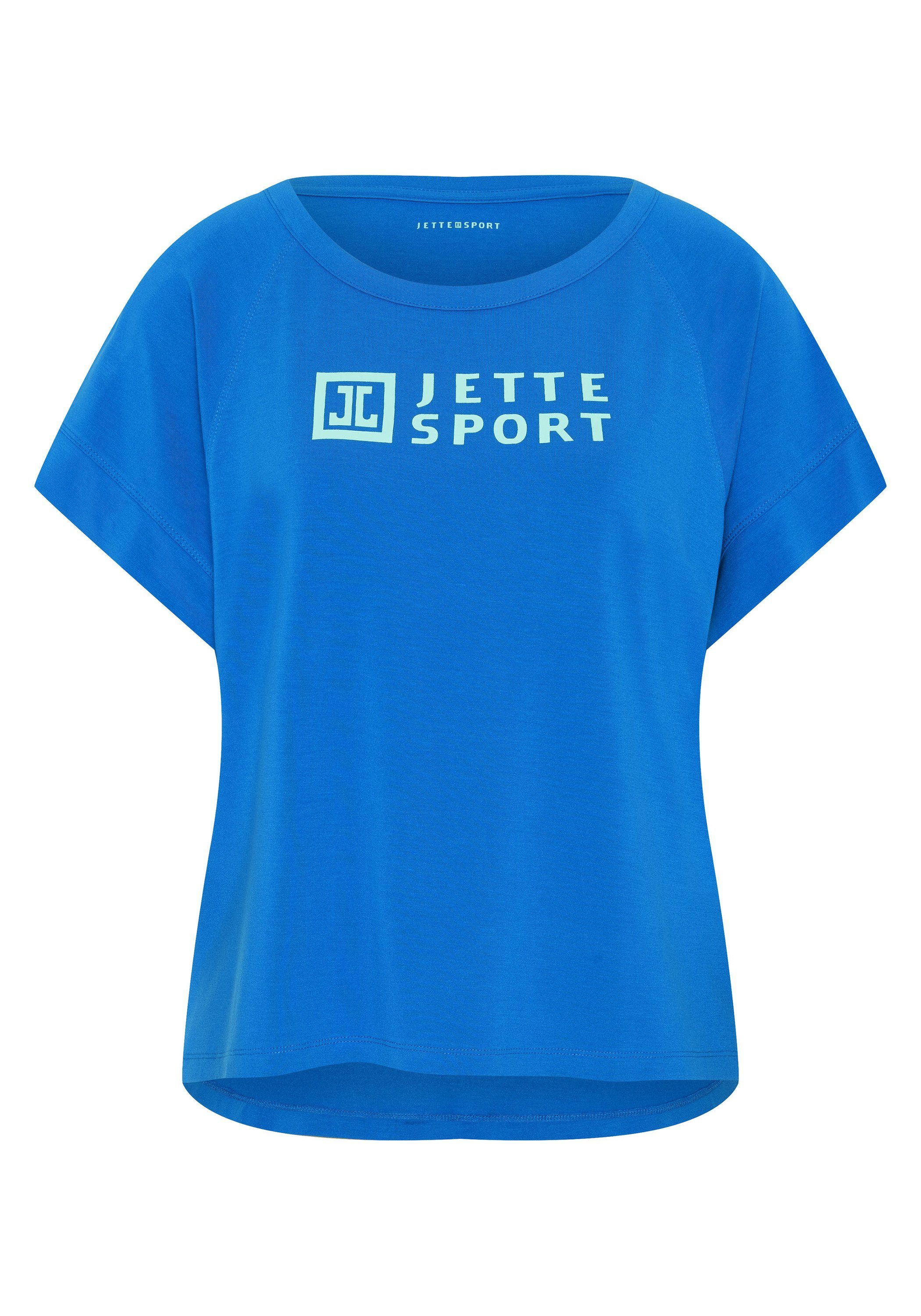 Print-Shirt JETTE und Comfort-Fit Princess boxy 19-4150 SPORT Shape Blue