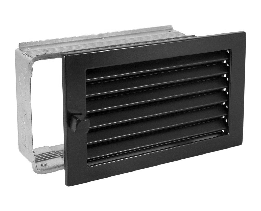 CB-TEC Lüftungsgitter Warmluftgitter WG 2515 S Lüftungsgitter Schwarz 250 x 150 Abluftgitter, regulierbae Lamellen