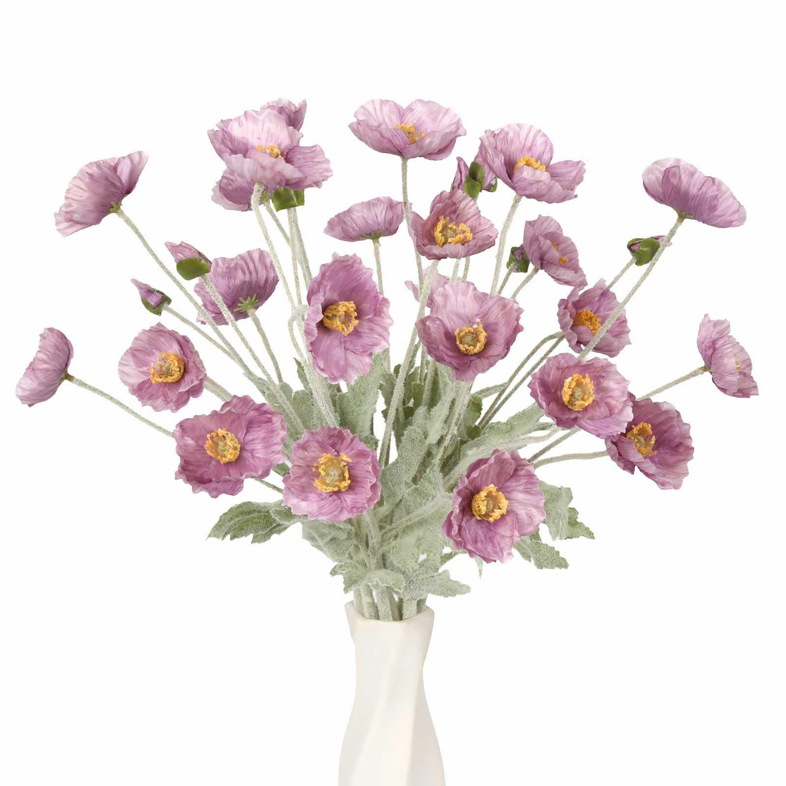 Kunstblumenstrauß 6 Bündel Künstliche Blumen Dekoration, 60 cm für Brautsträuße, Agger, Tischdekorationen, Gestecke und Heimdekoration