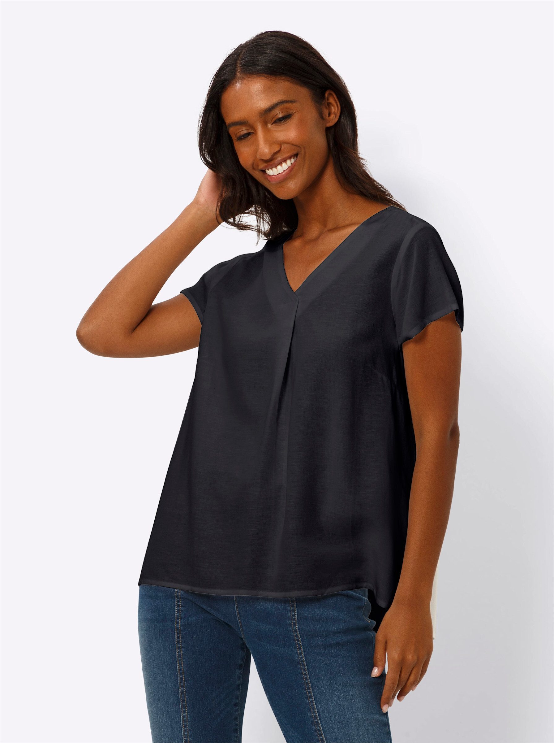 Klassische Bluse Kurzarm-Bluse
