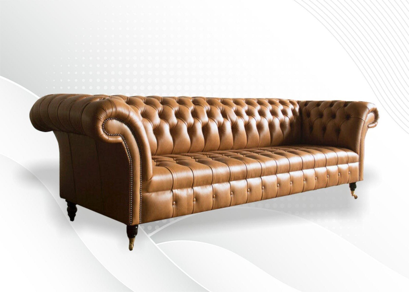 Xlmoebel Chesterfield-Sofa Big Sofa Couch Textil Samt 4-Sitzer XXL Polsterung, Chesterfield-Sofa 1 Teile, Made in Europa