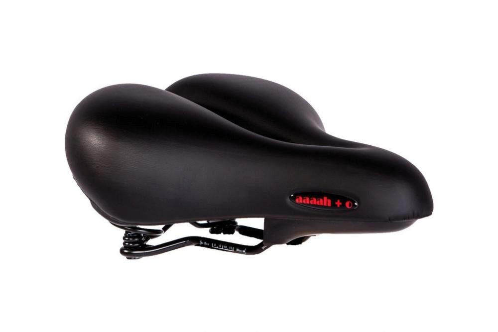 P&P Bequemsattel Fahrradsattel P&P Bequemsattel aaaah+O Feder 611S schwarz, Uni, 270x210mm